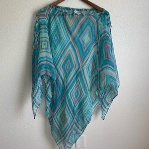 ST John Sport 100% silk sheer poncho